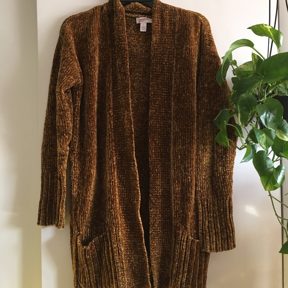 Thick chenille cardigan